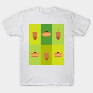 D&amp;D - Doughnuts and Dreidels Green Grid T-Shirt